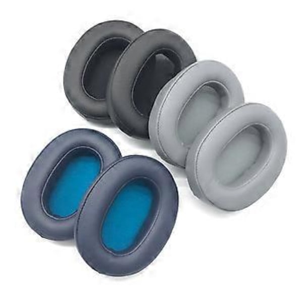 Öronkuddar i läder Svampöverdrag Öronkuddar för So-ny WH-XB900N Headset Reservdelar Mjuka att Bära Memory Foam Grå Gray