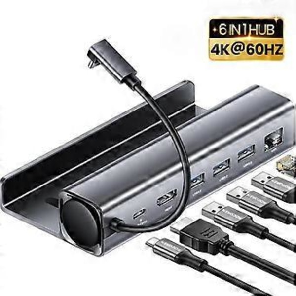 Steam Deck -telakointiasema 6-in-1 HUB USB Type C - -yhteensopiva 4K 60Hz RJ45