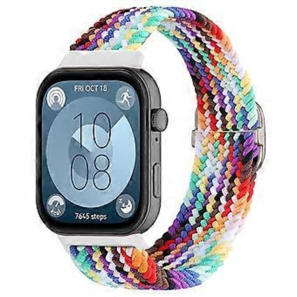 Til Huawei Watch Fit 3 Justerbar Nylon Flettet Urrem Vævet Stil Håndledsrem Style C