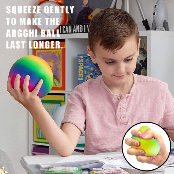 2-pack regnbågsfärgade stressbollar - klibbiga antistressbollar