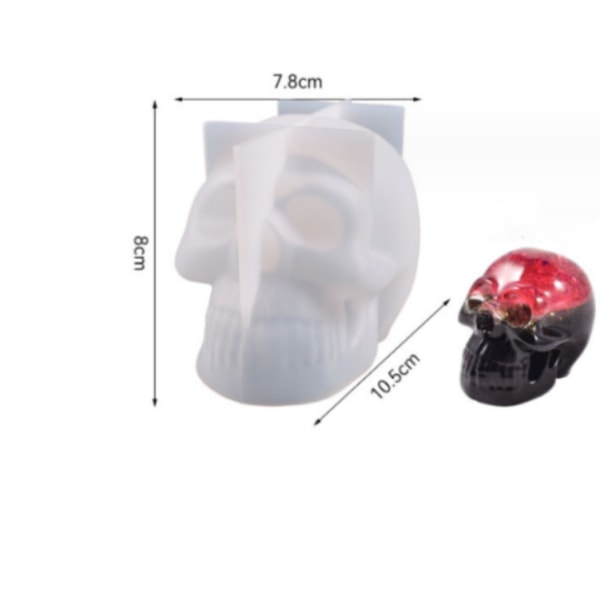 3D-kallokynttilämuotti, 2-osainen Halloween-kynttilämuotin valmistus