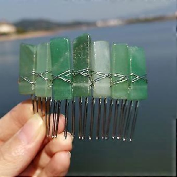 til Rå Krystal Kvarts Tiara Hårkam Multifarvet Smykker Bryllup DIY Hårnål Cl Sort Black