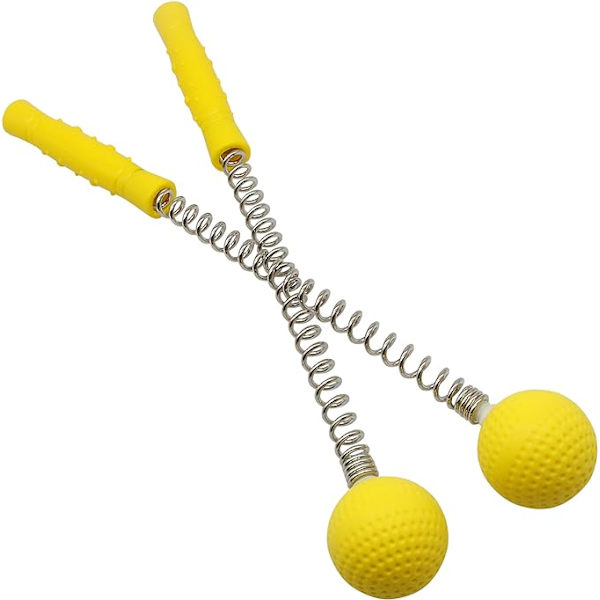 Hierontala Pallon Vasara(2-Pack)Vasara Keppi Manuaalinen Beat Golf Pallo Hieroja Selkä Hartia Hieronta Koko Kehon Vähentää Väsymystä Kipu（Keltainen）