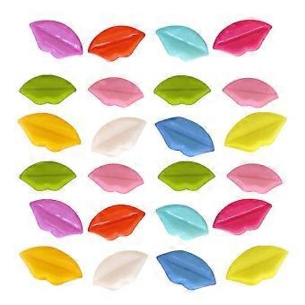 100 STK Fargede Knapper Klær DIY Kreative Lepper Trykknapper Brødspenner Håndlagde DIY Smykketilbehør for Sying Scrapbooking Håndverk (Tilfeldig Farge)