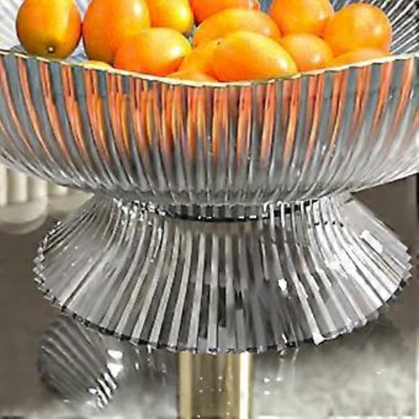 Fruktfat i plast med fot og dreneringshull, avtakbar base, for stue, salongbord, frukt, godteri og snacks