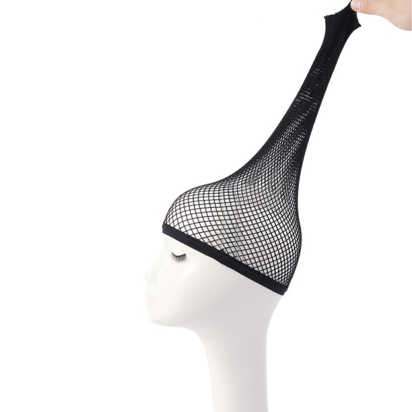 Mesh Parykkhetter for Langt Hår, Parykknett for Kvinner, 5 Stykker Svart