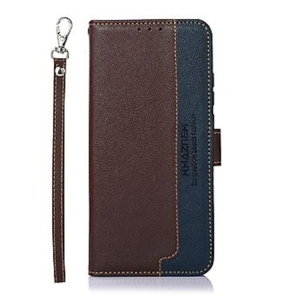 Litchi Textur RFID PU-fodral för OnePlus Ace / 10R Brown