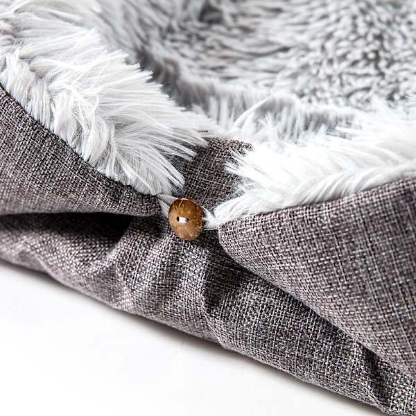 Furry Self Warming Cat Bed Mat, 2-i-1 Mjuk Husdjur Sovande Filt