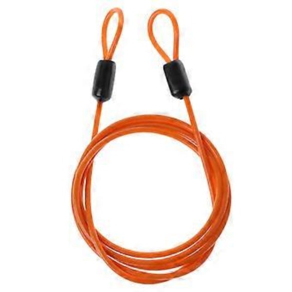 Cykellås Ståltrådskabel 1m Säkerhetsslinga Cykel Skydd Anti Stöld Orange Orange