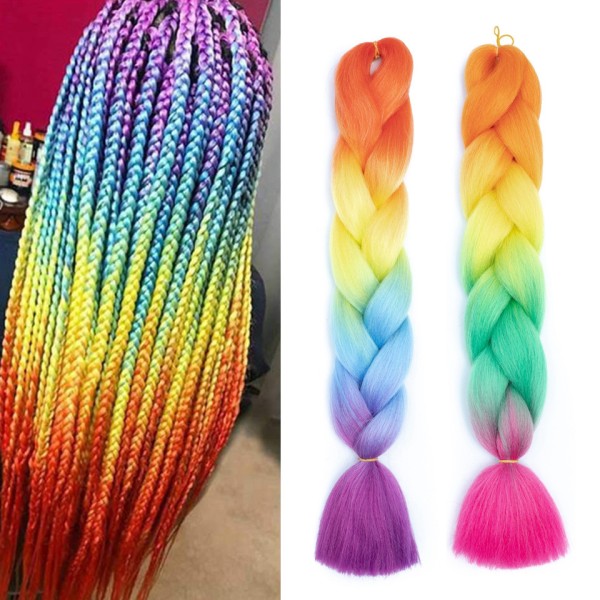 Fyra delar fläthår set, Jumbo fläthår extensions, Br