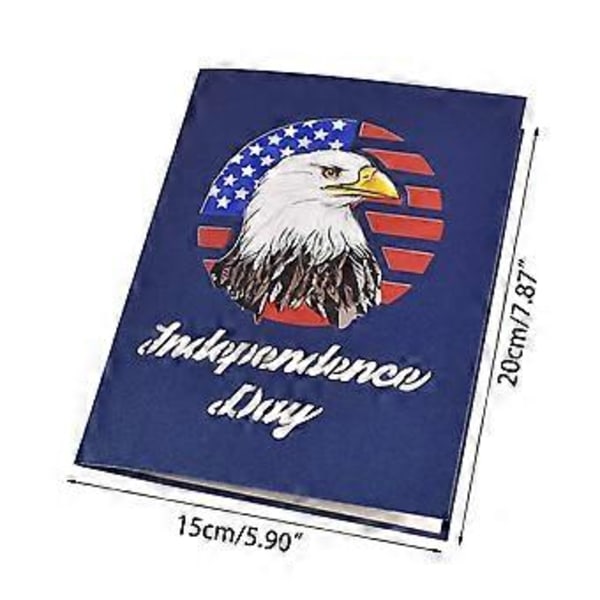 til Pop Up 3D Skaldet Ørn Kort med Kuvert Amerikansk Flag Lykønskningskort Uafhængighedsdag Festival Kort Festartikler