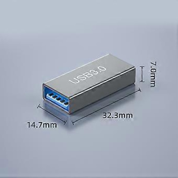 USB3.0 Hun Til Hun Adapter USB3.0 Hun Kobling For Effektiv Dataoverførsel Og Strømstøtte USB Kabel Forlænger