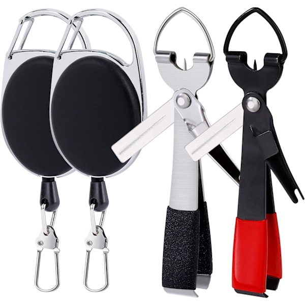 Flugfiske Knåpverktyg med Zinger Retractor Combo, 4 i 1 Fiske