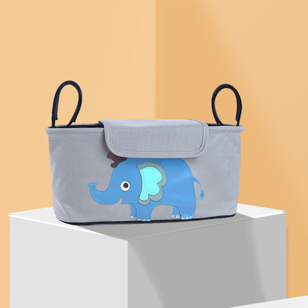 1 stk (med lokk - Blå elefant, ca. 32x14x17cm) Multifunksjonell
