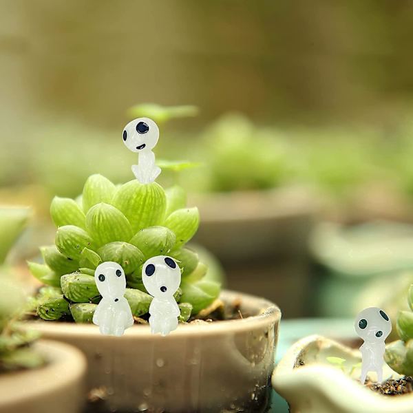 10 st Luminous Ghost Tree Elf Mini Garden, Kreativ Harts Halloween
