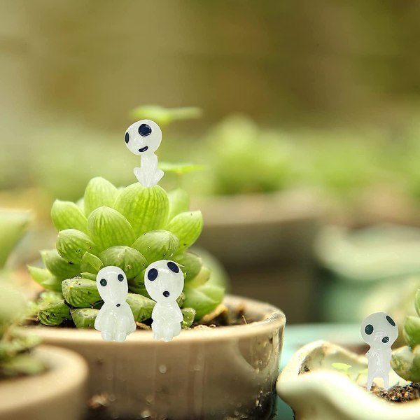 10 stk. Lysende Spøgelsestræ Elf Mini Have, Kreativ Harpiks Hallowe