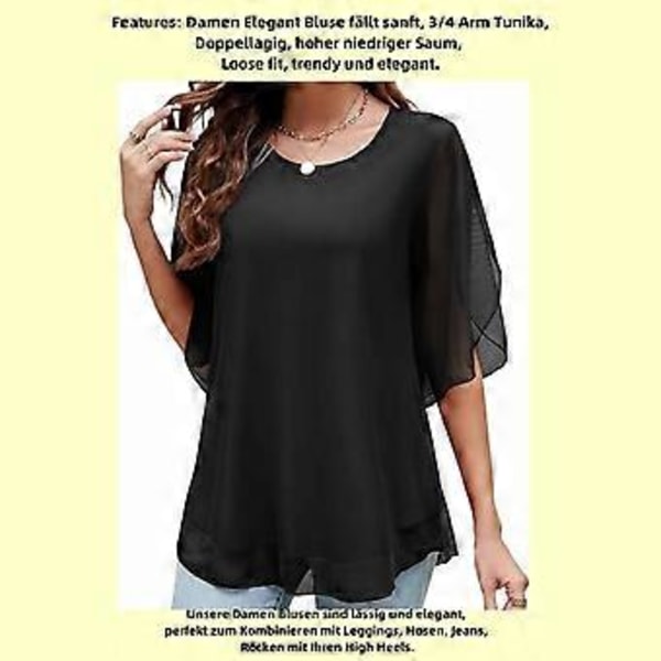 1kpl lepakkohiha pyöreäkauluksinen T-paita - Kuva 5 - L (style365)