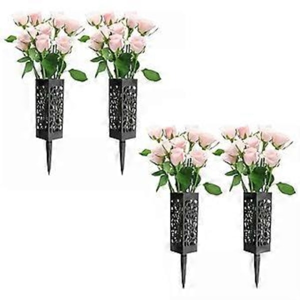 Kirkegårdsvaser til nedgravning i haven, blomsterkurv med udhulet arrangement