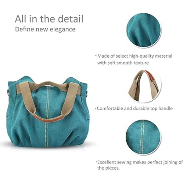 Dam Canvas Handväska Crossbody Väska Dam Axelväska Dam