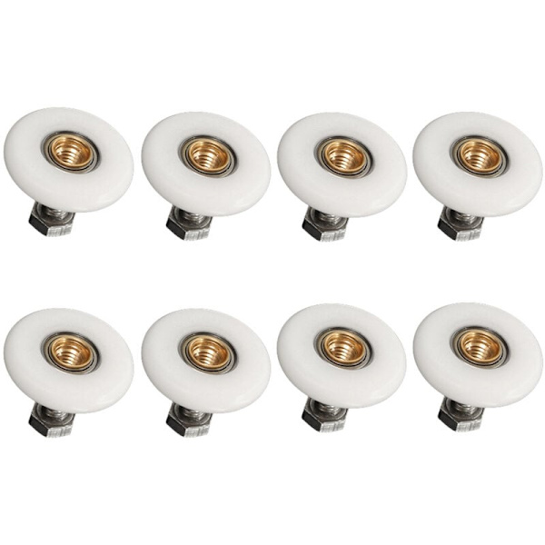 8x Duschdörr Rullar 19mm Ersättning Duschdörr Rullar för Bad