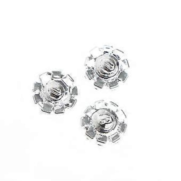 5 stk. 12 mm runde rhinestones skaftknapper syhåndverk pynt DIY annet