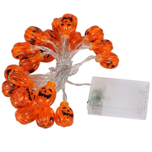 Halloween Pumpkin Lights -14,7 fot 30 LED batteridriven Hal