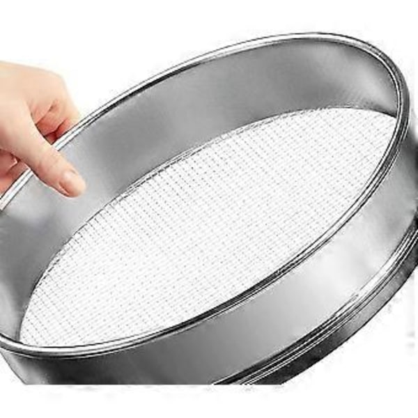 30 cm Tamis Jardin Hieno Pyöreä Siivilä Ruostumaton Teräs Puutarhatyökalu Siivilä Komposti Hiekalle ja Soralle Lumten