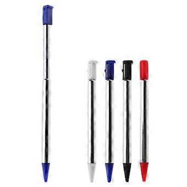 Korta Justerbara Styluspennor För 3DS för DS Utdragbar Stylus Touch-Penna Vit White