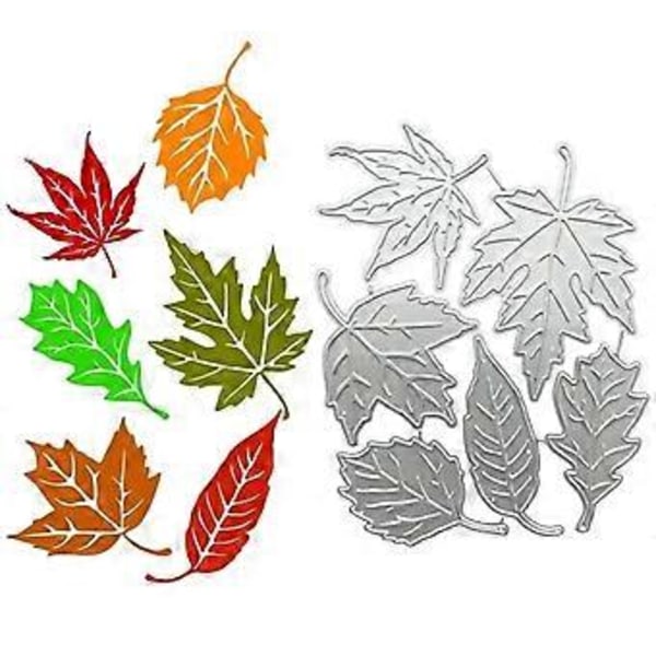 Blade Prægning Skærestencils Hule Blad Prægning Skærestencils Skabeloner til Fødselsdagskort Fremstilling DIY Scrapbooking