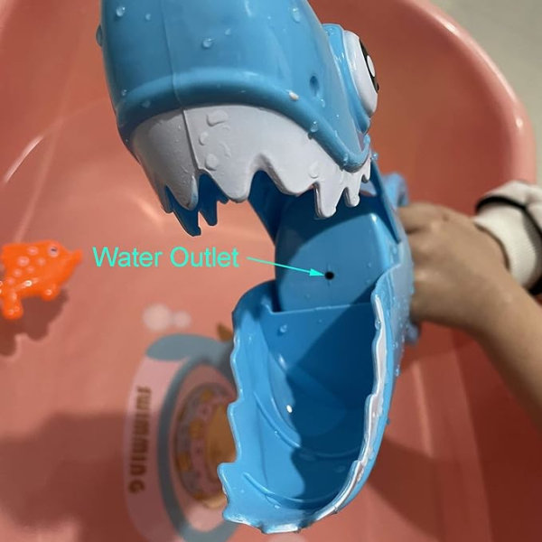 Shark Grabber Baby Bath Toys - Päivitetty sininen hai hampaiden purentakahvalla