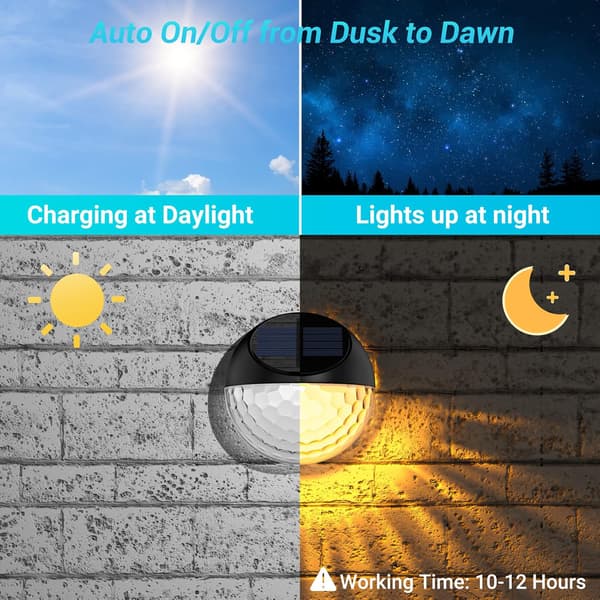 4 kpl LED-lämpöä aurinkovalaisimet ulkoseinävalaisin IP65 Wate