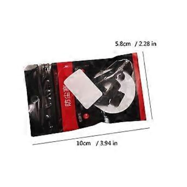 13 st Silikon Dammskydd för Laptop Färgglada Mjuka Laddningsportar Stoppare För Macbook Notebook Universal Svart Black