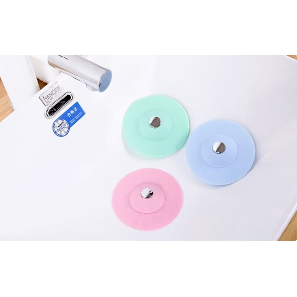 Hår Catcher & Avloppsplugg, 2 i 1 Diskhoavloppsskydd, Flex Silikon Sil för Dusch/Badkar/Badkar/Golvavlopp/Kökssink (3-pack)