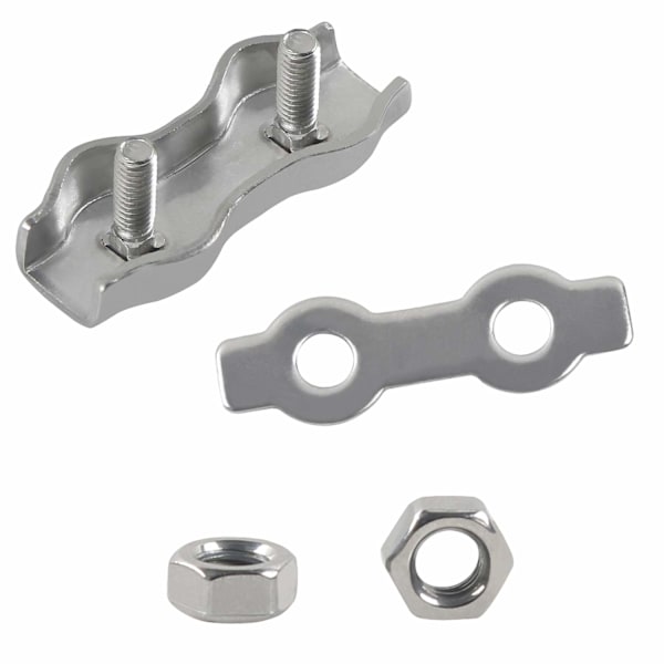 M5 Duplex Clips Kabelbindere 304 Rustfritt Stål Duplex Linjeklips