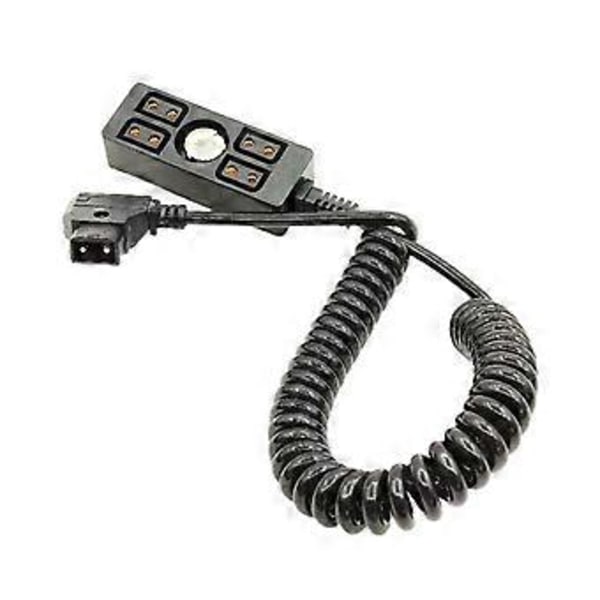 Kameran virtalähdejohto 1 Uros D-tap - 4 Porttia Naaras D-Tap Hub Adapteri Johtolinja Jousikierre Virtajohto 1/4 Ruuvi Sininen Blue