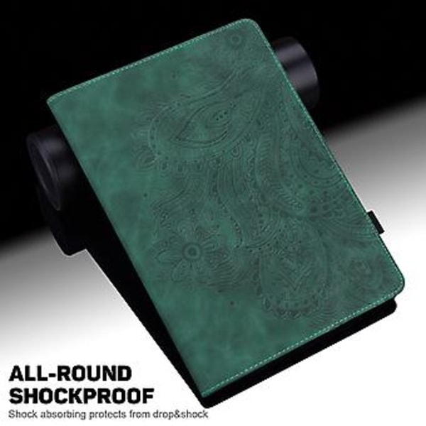 Riikinkukko-nahkainen tablettikotelo Xiaomi Redmi Pad SE:lle Green