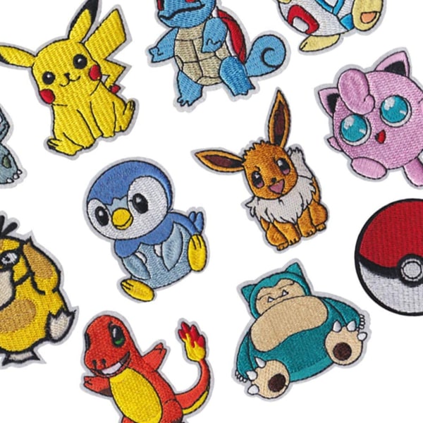 30 anime pocket monster pikachu broderad dekorativ dekal pat