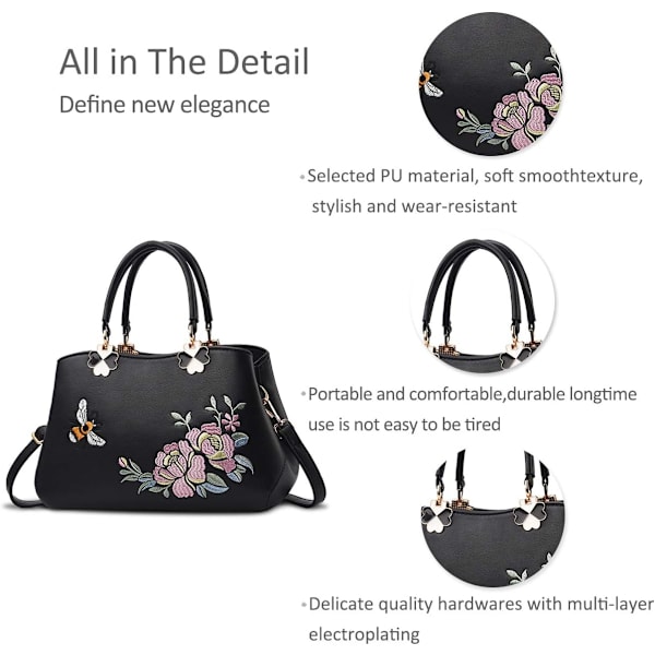 Retro Håndvesker med Håndtak Damer Crossbody Veske Dame Mote Sho