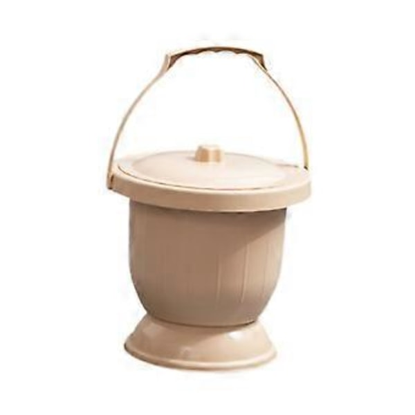 Kammare Pottspottkopp med Lock Förtjockad Urinflaska Natturinal Bärbar Spottkopp Urinalkruka för Camping Barn Vuxna (Khaki S) Khaki S