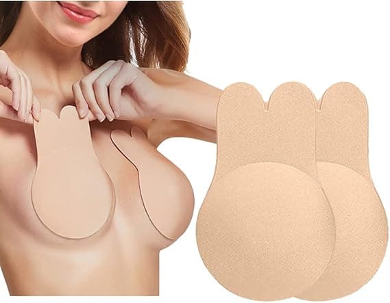 9 cm-Usynlig BH Silikone Klæbende Push Up Stropløs BH Kvinder