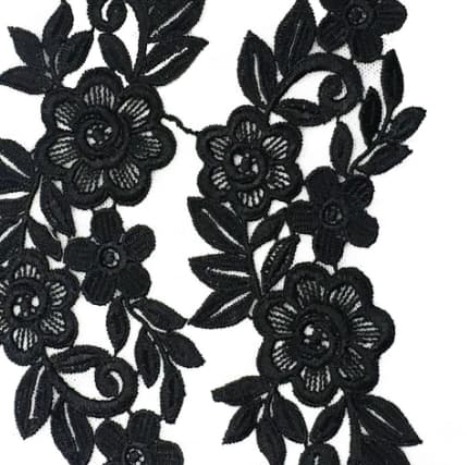 2 Blomster 28 x 14 cm, 1 stk., Applikation, Mærke, Patch