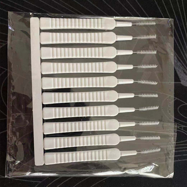 10-pack Mini Duschhuvudrengöringsborste, Anti-täppning Återanvändbar Cell