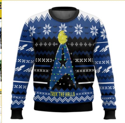 Julesweatshirt med rund hals, Pullover, 3D-printet vinterlangærmet sweatshirt - EL3635 - Størrelse M M