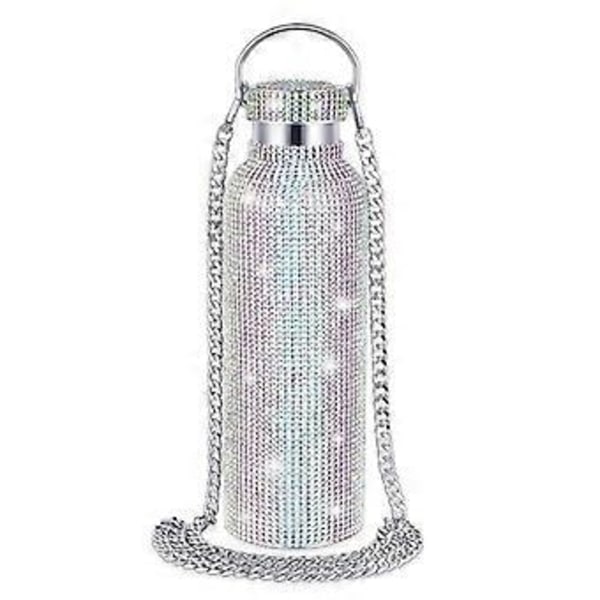 Diamant Vandflaske Bling Rhinestone Rustfrit Stål Termoflaske AB