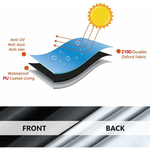 Patiovarmerbetræk (180x52cm), 210d Vandtæt Oxford Patiovarmerbetræk