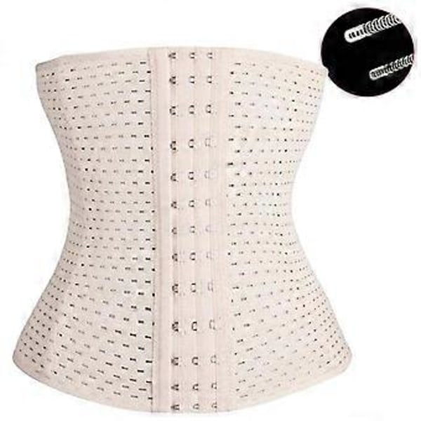 Åndbar talje-abdominal korset bælte Body Shaper Trainer XS(Beige L) Beige L