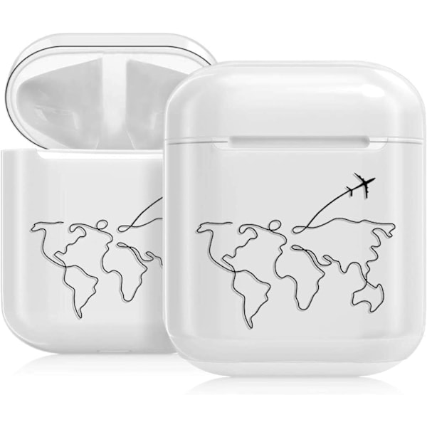 Transparent Hårt Skal Kompatibelt för AirPods 1 & 2 Ultratunt Skal
