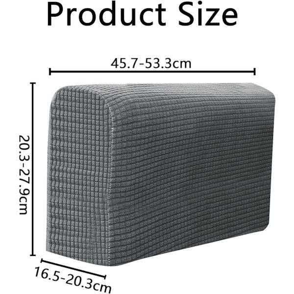 (Lysegrå)  2 stk. Sofa armlæn covers, stol armlæn beskyttere str