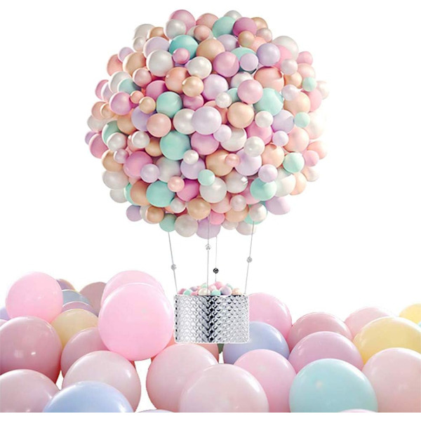 Ballonger för födelsedag, heliumballonger, bröllopsballonger, 100 st ballonger i pastellfärger