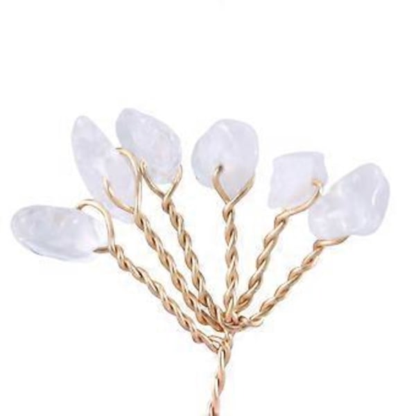 Mini Krystaltræ i Vase Dekor Naturlig Chipsten Håndlavet Helbredende Held Penge Hjemmekontor Ornament DIY 2
